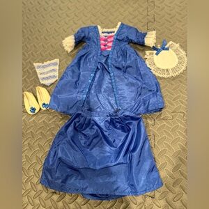 American Girl Felicity Royal Blue and Cream Costume Set